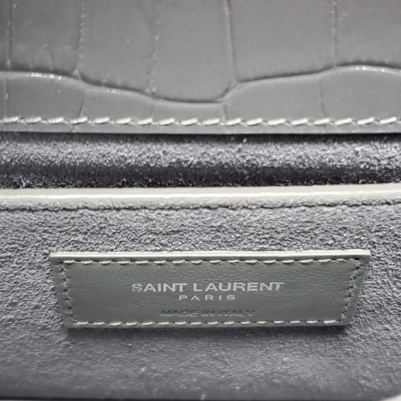 YSL SUNSET Medium Croc Crossbody Brand New - Picture 12 of 13